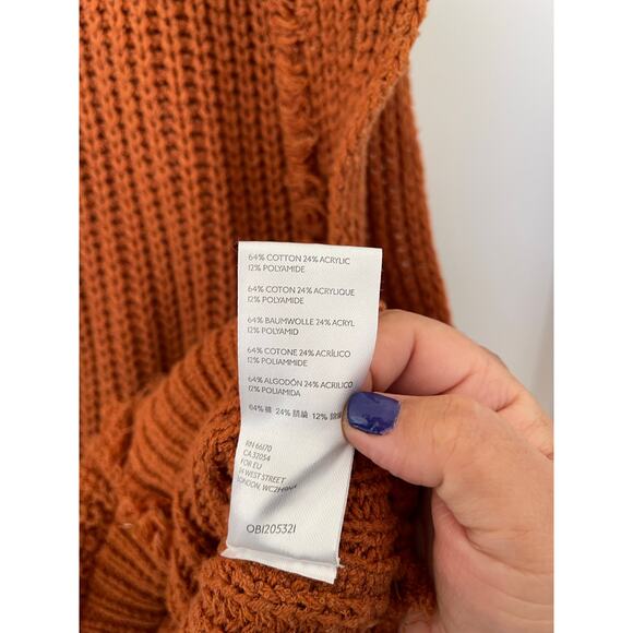 Free People Oversized Vest Clyde Burn Orange - Picture 5 of 6